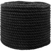vidaXL Katoenen Touw 14 mm 250 m Zwart 100% katoen
