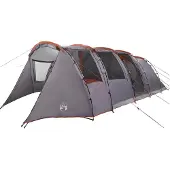vidaXL Tunneltent 675 x 392 x 210 cm Grijs en Oranje