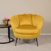 Lizzely Garden & Living Fauteuil zitbank 1 persoons stoel Anna goud bankje