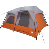 vidaXL Directe Tent 8-persoons Grijs en Oranje