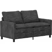vidaXL Bankstel 2 pcs Donkergrijs Polyester