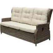 AVH-Collectie Ibiza 3-zitsbank verstelbaar bruin wicker | naturel mixed weave kussens