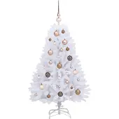 vidaXL Kunstkerstboom Wit 68 x 68 x 120 cm PVC en Metalen