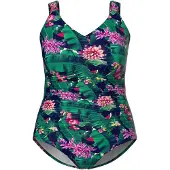 Ulla Popken Badpak groen / gemengde kleuren
