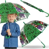 Sarcia.eu Minecraft Kinderparaplu met kliksluiting, opvouwbare, doorzichtige handparaplu 46cm