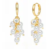 Lulu & Jane Oorbellen wit