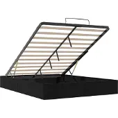 vidaXL Ottoman Bedframe Zwart 153 x 203 cm Kunstleer