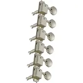 Grover 133N6 Deluxe Guitar Machine Heads,6-in-Line,Nickel Gitaar stemmechanieken