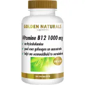 Golden naturals Vitamine B12 1000mcg (100 zuigtabletten)