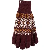 Heat Holder - Dames Zachte Thermische Handschoenen - Wijn