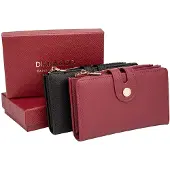 Diana & Co Firenze Damesportemonnee, veganistisch leer, magnetische sluiting, zwart, Diana&Co