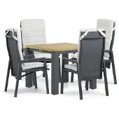 Lifestyle Garden Furniture Lifestyle Vivaro/Veneto 90x90 cm dining tuinset 5-delig