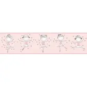 A.S. Création DANSENDE BALLERINA BEHANGRAND | Zelfklevend - roze - Only Borders 11