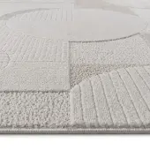Muratap Vivant japandi abstract rond vloerkleed laagpolig multi- 200 cm rond