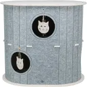Trixie - Speelbox Mara - Ovaal - Vilt - Zand/Grijs - 66X46X62 cm