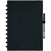 Correctbook A4 Uitwisbaar Notitieboek – Ink Black Kunstleer Hardcover – Blanco – Herbruikbaar schrift – Inclusief pen & wisdoekje – Aanvulbaar met extra pagina’s