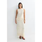 Gina Tricot  - Crochet fringe skirt - Rokken - Wit - M - Dames