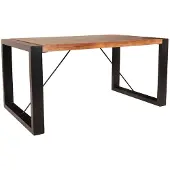 Lizzely Garden & Living Eettafel rechthoekig mangohout Jonas 160cm duurzaam mango tafel eetkamertafel hout