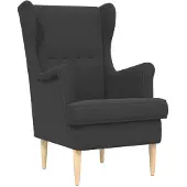 vidaXL Fauteuil Donkergrijs Bouclé