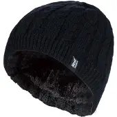 Heat Holder - Fleece gevoerde Alesund-hoed voor dames - Zwart