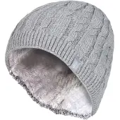 Heat Holder - Fleece gevoerde Alesund-hoed voor dames - Lichtgrijs