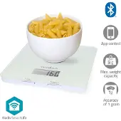 Nedis SmartLife-keukenweegschaal | Bluetooth | Glas / Kunststof | Wit