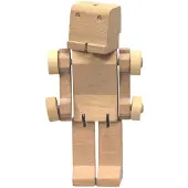 Primi Passi houten robot speelgoed - transformeer truck voor kinderen.