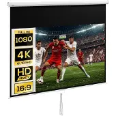 HOMCOM Projectiescherm Kunststof, Metaal 283L x 8B x 192H cm Wit