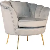 Lizzely Garden & Living Fauteuil zitbank 1 persoons stoel Belle lichtblauw bankje