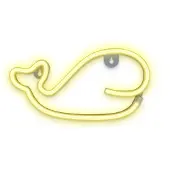 Forever Light FLNE09 - Neon LED licht Walvis Warm Wit Batterij + USB