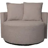 Lizzely Garden & Living Fauteuil loveseat teddy grijs draaibare fauteuil