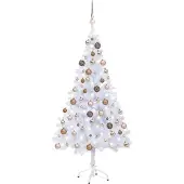 Prolenta Maison Exclusive - Kunstkerstboom met verlichting, kerstballen, 150 cm, 380 takken
