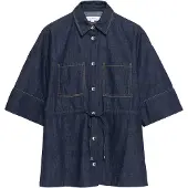 Comma Blouse donkerblauw