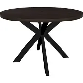 Lizzely Garden & Living Eettafel rond melamine 120cm Sanne eiken zwart ronde tafel