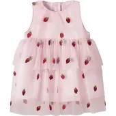 Name it Jurk olijfgroen / rosa / rood