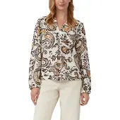 s.Oliver Blouse crème / chocoladebruin / cognac