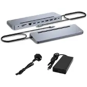 I-Tec USB-C metalen ergonomisch 4K 3x display dockingstation met P