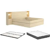 Vente-unique Bedframe hout natuurlijk licht 160 x 200 cm