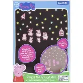 Hasbro Peppa Pig Glow in the Dark Wall Decals – Officieel Gelicentieerde Kinderkamerdecoratie met 200 Sterren en Personages-