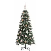 vidaXL Kunstkerstboom Groen 120 cm PVC en Plastic en Staal