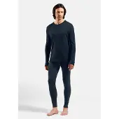 Odlo - Merino 260 Baselayer Top Crew Neck M Dark Sapphire voor Unisex van Wol - Maat L - Marine blauw