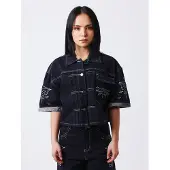 Project X Paris Dames Denim Vest Donkerblauw | S