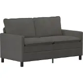 vidaXL Bankstel 2 pcs Donkergrijs Stof