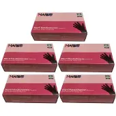Haibu 15x Nitril Handschoenen poedervrij Zwart M-100st