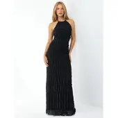 Hiccups for Kids Halternekk Textuur Maxi Jurk