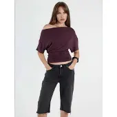 Hiccups for Kids Asymmetrische Hals Zachte Viscose Brei Top