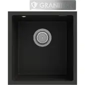 Granitan Zwarte Granieten Spoelbak Mini45 met Sifon