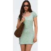 ONLY Jurk 'ONLHillary' groen / wit