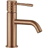 REA Lungo - Wastafelkraan - Geborsteld Koper - Low - 10X20X19Cm
