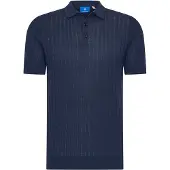 Blue industry polo effen donkerblauw met boord